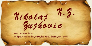 Nikolaj Žujković vizit kartica